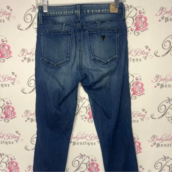 Guess curvy X jeans denim soft stretchy cute black logo on the back y2k cute - Picture 6 of 9